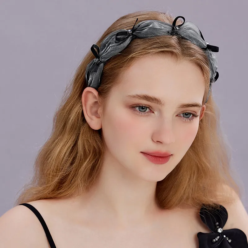 ROYALSASA Silk Chiffon Headbands Women's-5