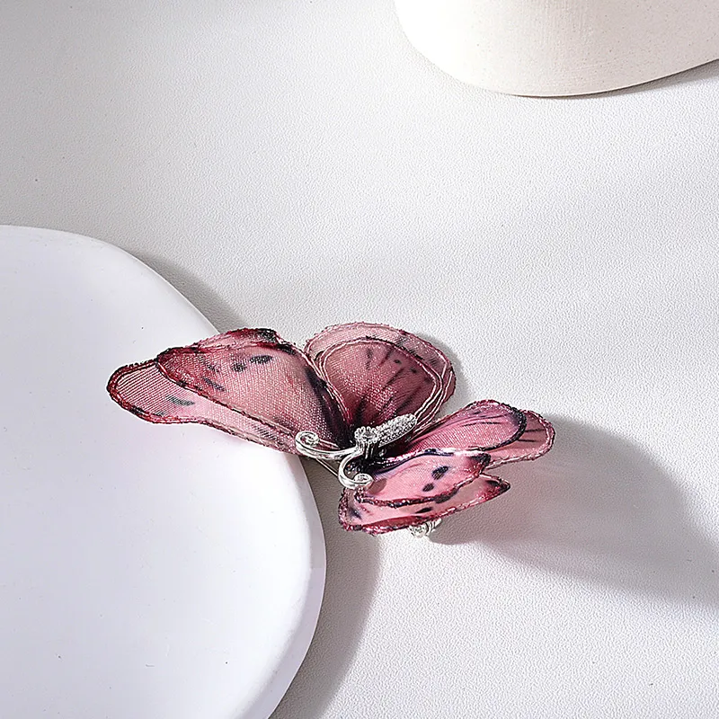 ROYALSASA Silk Chiffon Brooches Women's-1