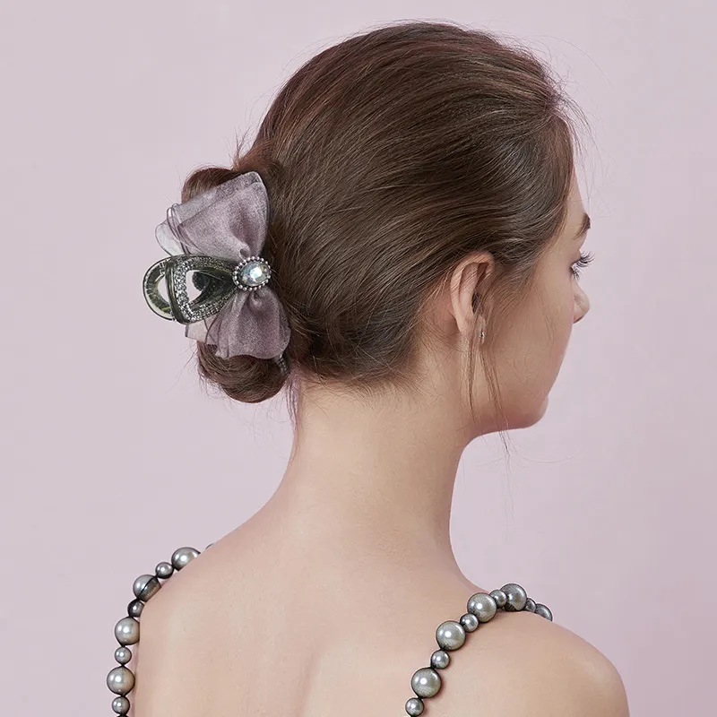 ROYALSASA Silk Chiffon Set Of 3 Hair Accessories Women's-3