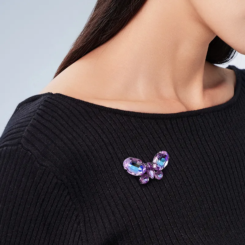 ROYALSASA Alloy, Faux Crystal Brooches Women's-1