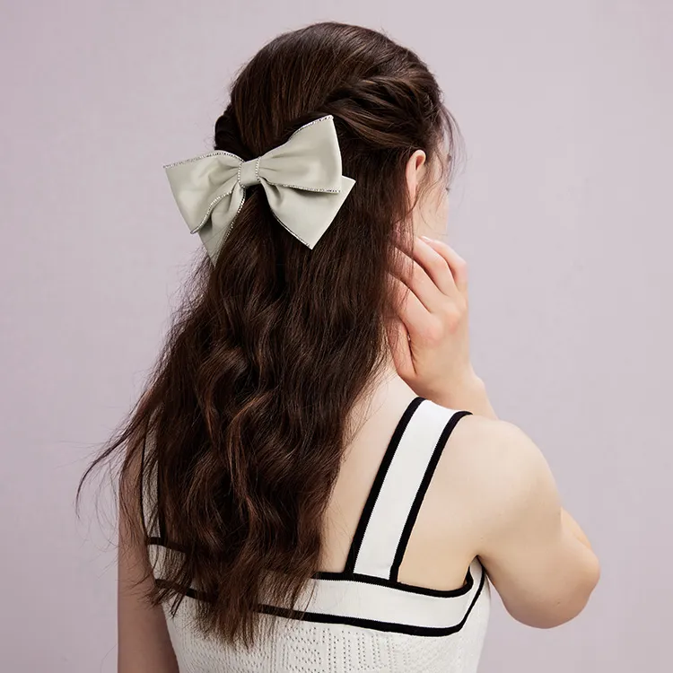 ROYALSASA Polyester, Faux Crystal Hair Clips Women's-2