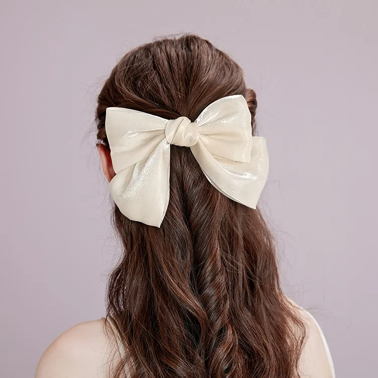 ROYALSASA Silk Chiffon Hair Clips Women's-7