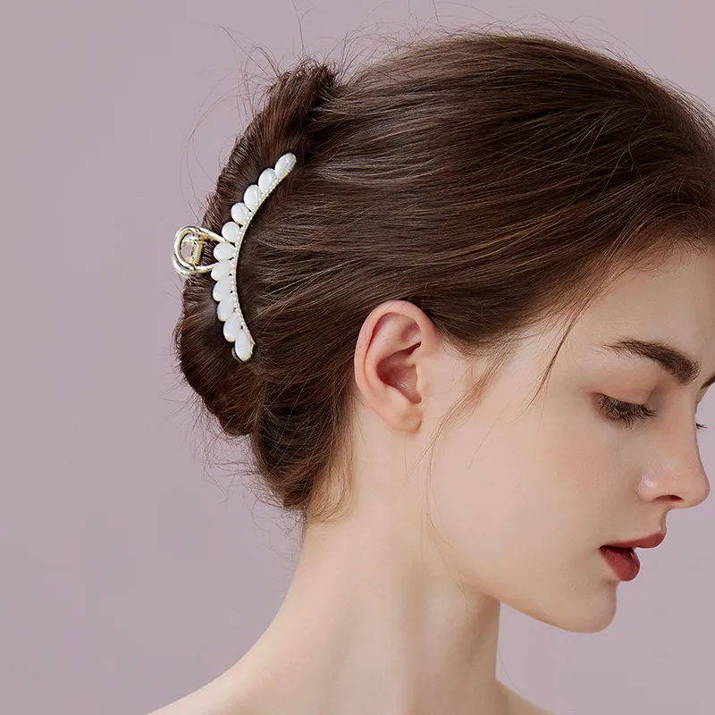ROYALSASA Alloy, Faux Pearl Hair Clips Women's-3