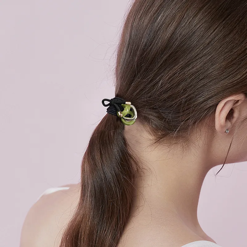 ROYALSASA Rubber Band, Acrylic Accessories Hair Tie Women's-1