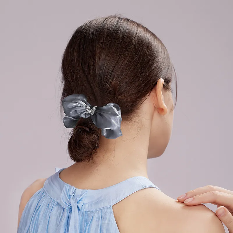 ROYALSASA Silk Chiffon Hair Tie Women's-5