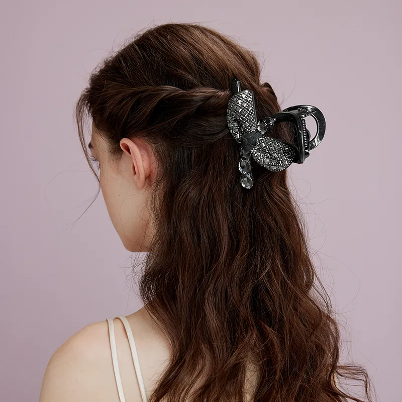 ROYALSASA Faux Crystal, Acrylic Claw Clip Hair Claw Clip Women's-5