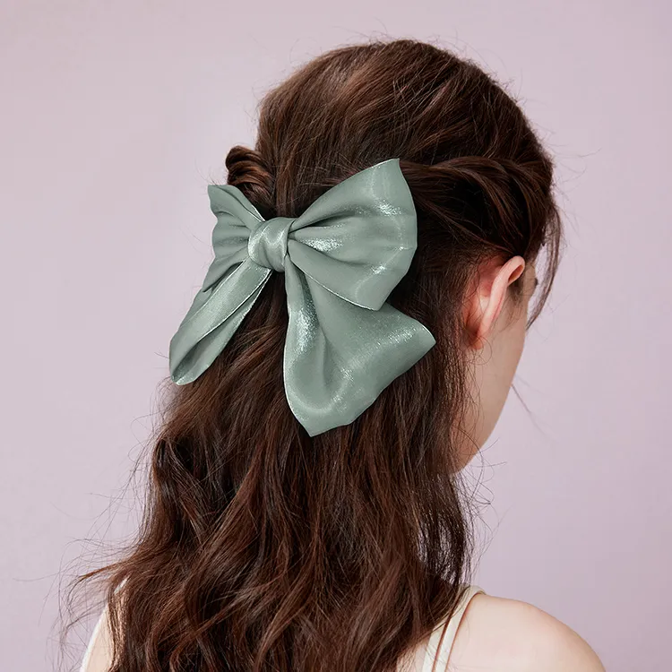 ROYALSASA Silk Chiffon Hair Clips Women's-5