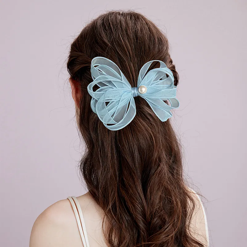 ROYALSASA Faux Pearl Hair Clips Women's-1
