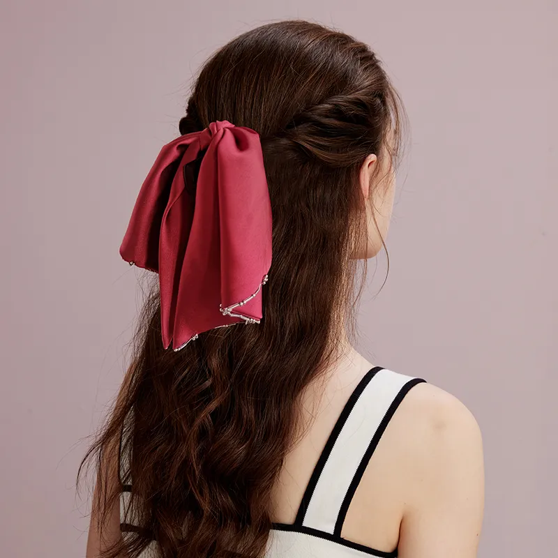 ROYALSASA Polyester, Faux Crystal Tube Hair Claw Clip Women's-1