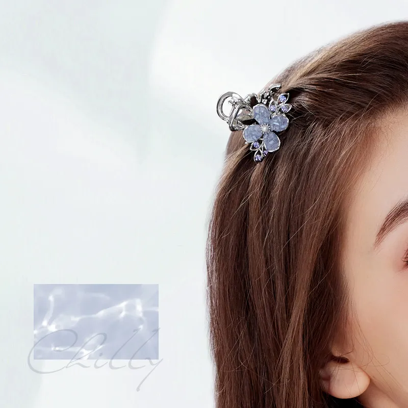 ROYALSASA Three Strand Rubber Alloy Faux Crystal Headbands Women's-3