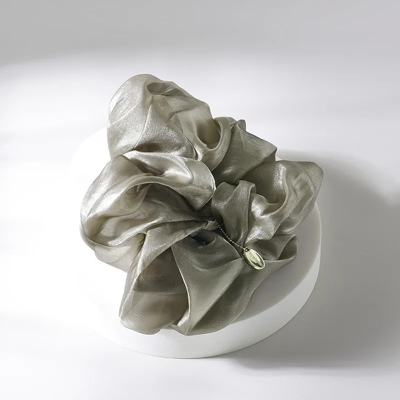 ROYALSASA Silk Chiffon Hair Tie Women's-1