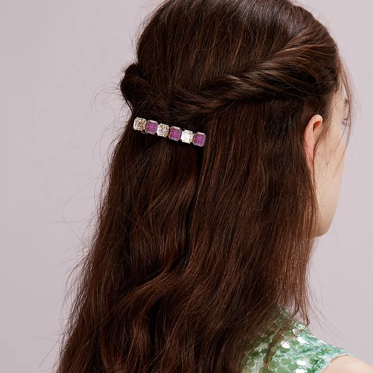 ROYALSASA Alloy, Faux Crystal Hair Clips Women's-3