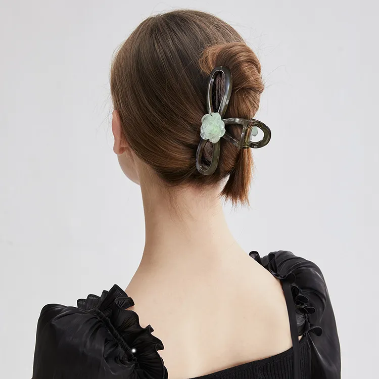 ROYALSASA Acrylic Hair Clips Women's-3