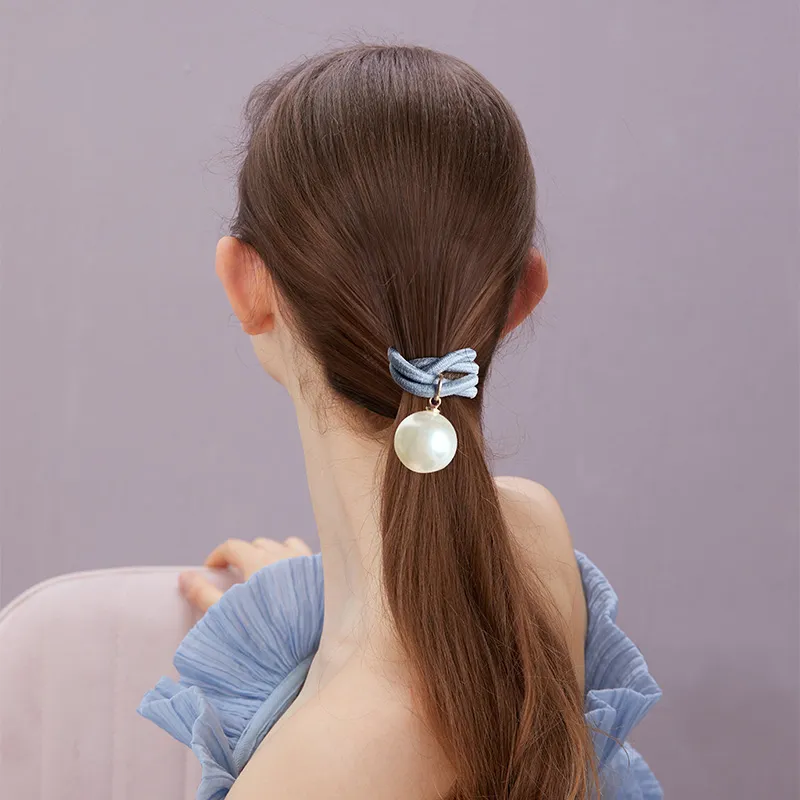 ROYALSASA Rubber, Acrylic Beads Hair Tie Women's-1