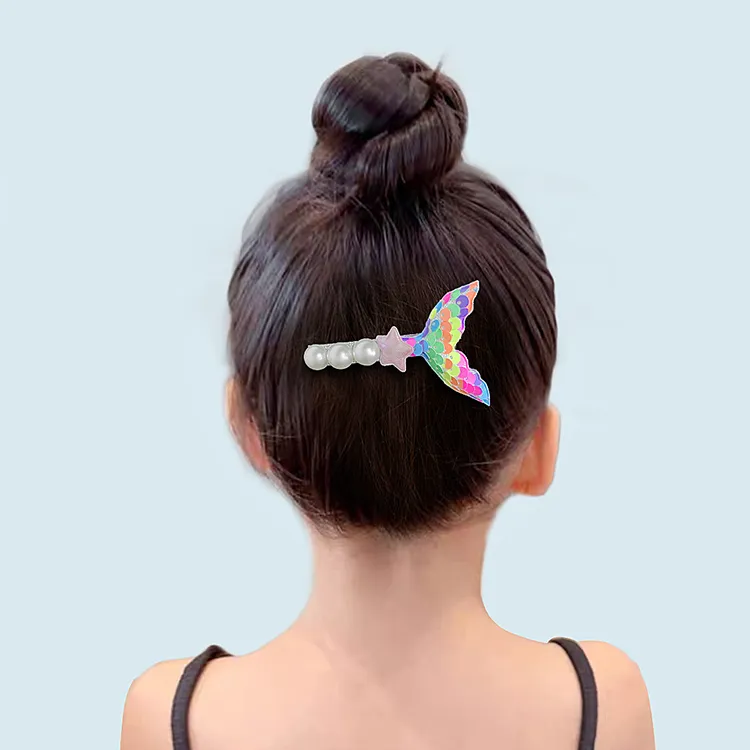 ROYALSASA Sequins, Faux Pearl Hair Clips Women's-1