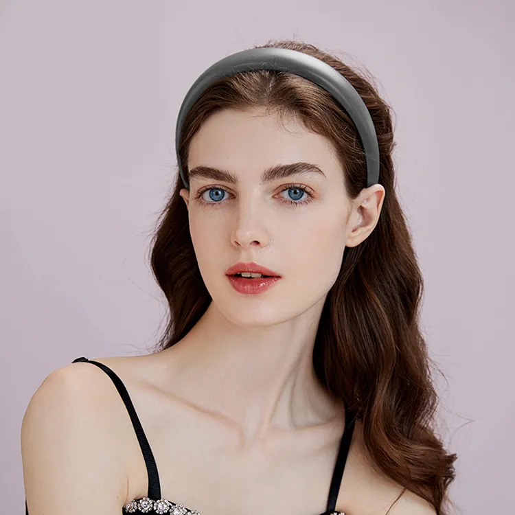 ROYALSASA Leather Acrylic Headbands Women's-7