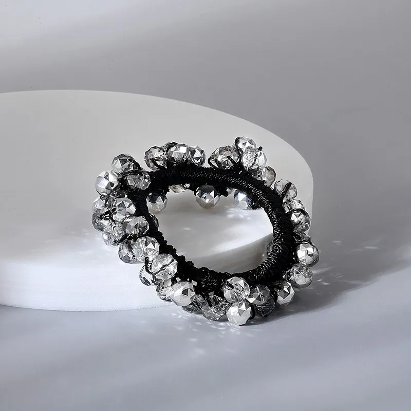 ROYALSASA Faux Crystal Hair Tie Women's-1