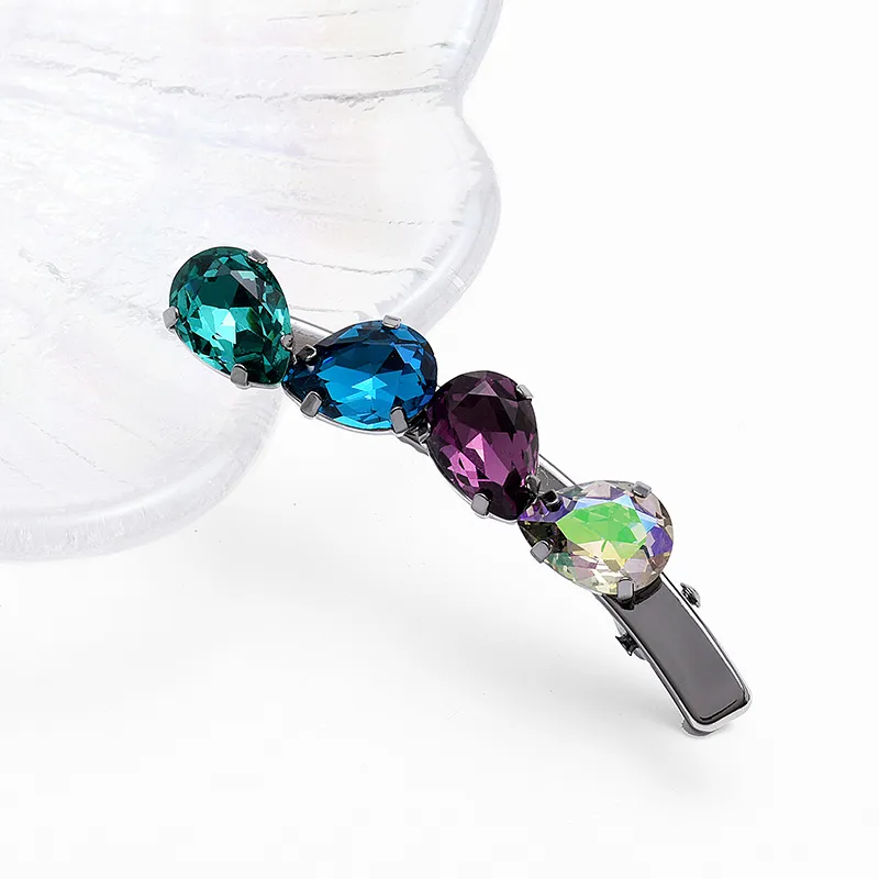 ROYALSASA Alloy Imitation Crystal Edge Clip Women's-2