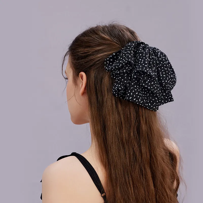 ROYALSASA Silk Chiffon Hair Clips Women's-2
