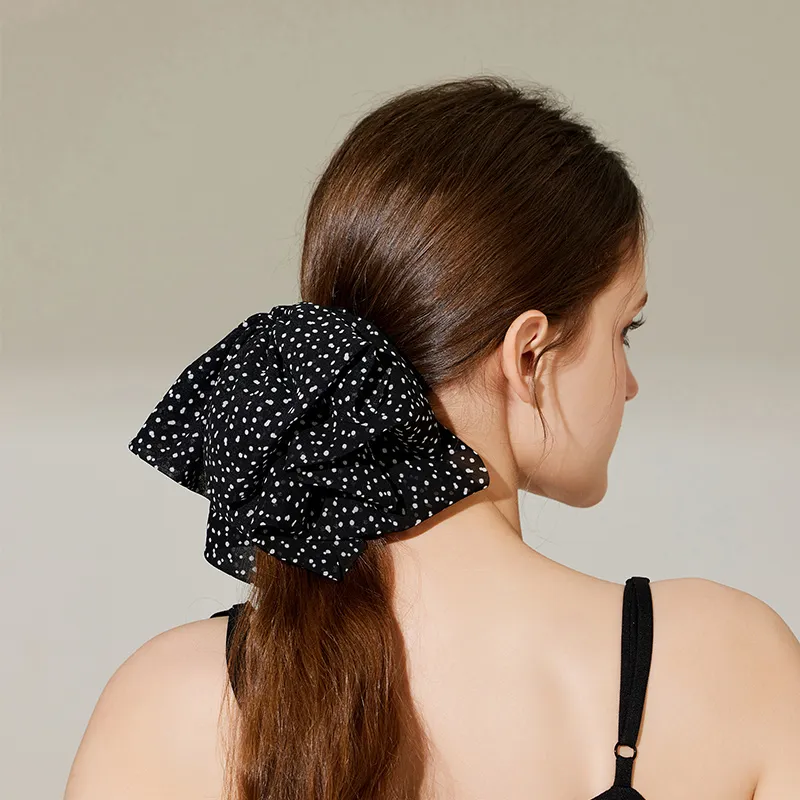 ROYALSASA Silk Chiffon Hair Clips Women's-1