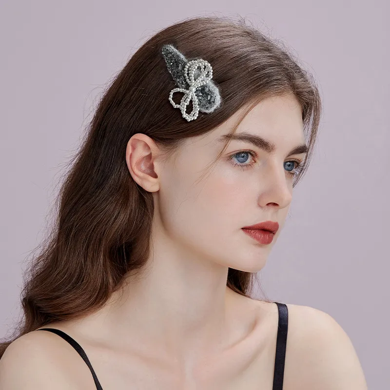ROYALSASA Faux Pearl Edge Clip Women's-2