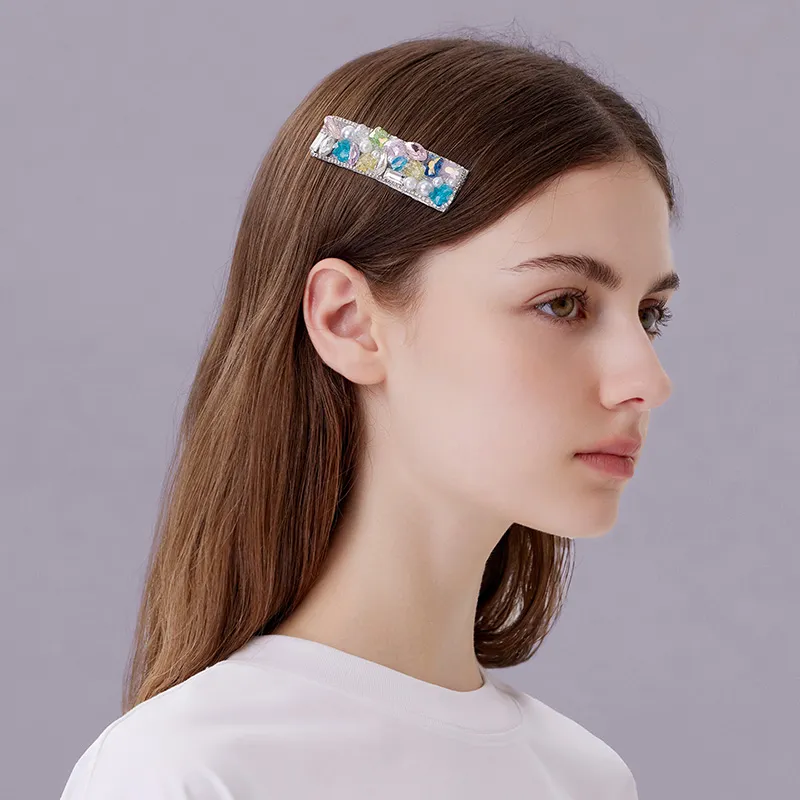 ROYALSASA Faux Crystal Hair Clips Unisex-2