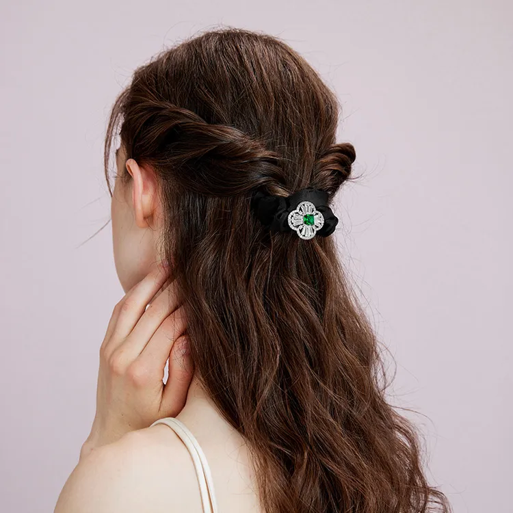 ROYALSASA Polyester, Faux Crystal Hair Tie Women's-1