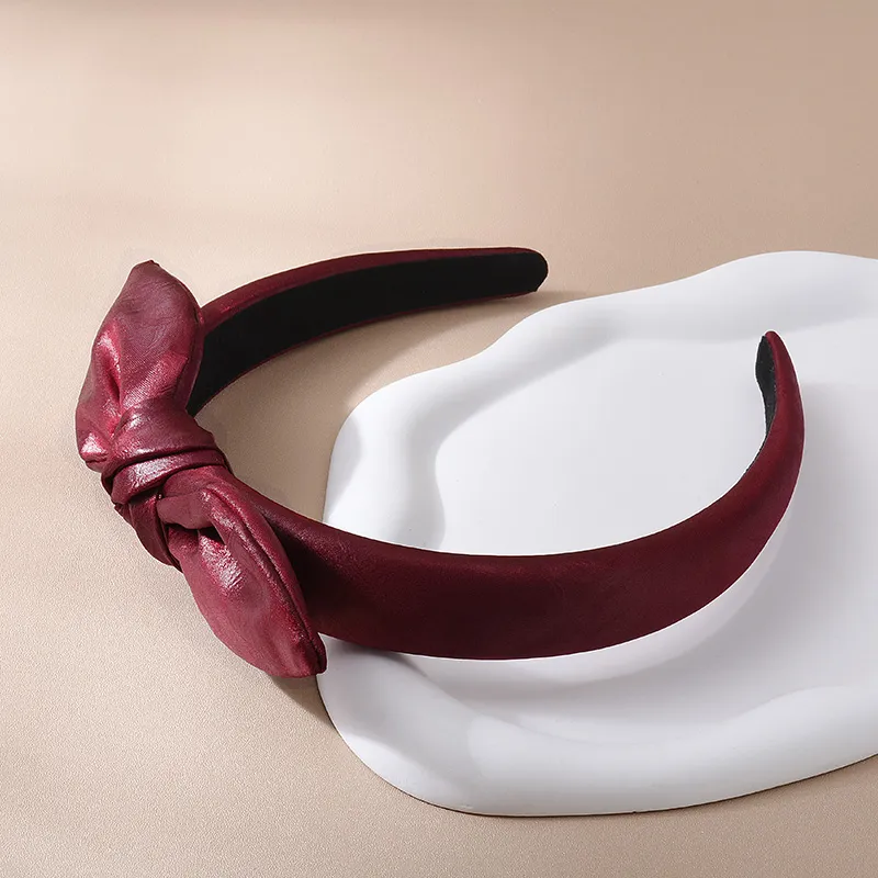 ROYALSASA PU Acrylic Headband Headbands Women's-1