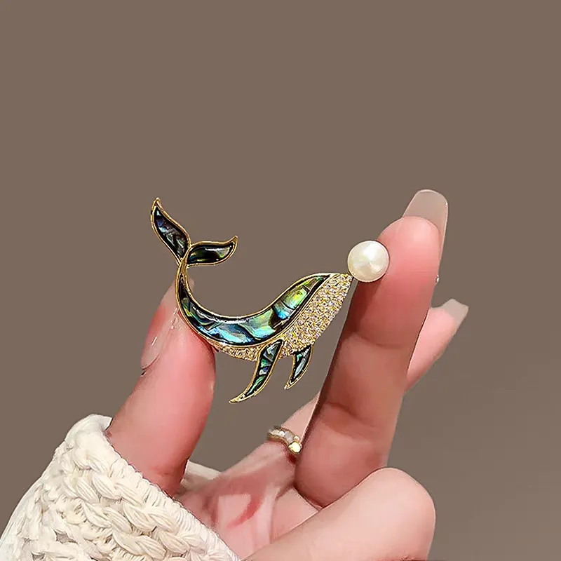 ROYALSASA Faux Crystal, Copper, Faux Pearl Brooches Women's-2