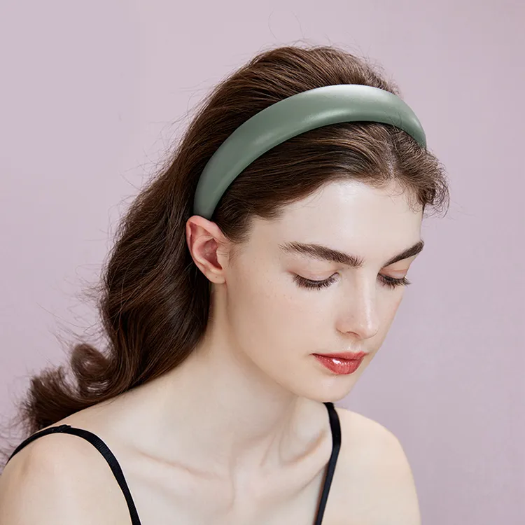 ROYALSASA Leather Acrylic Headbands Women's-14