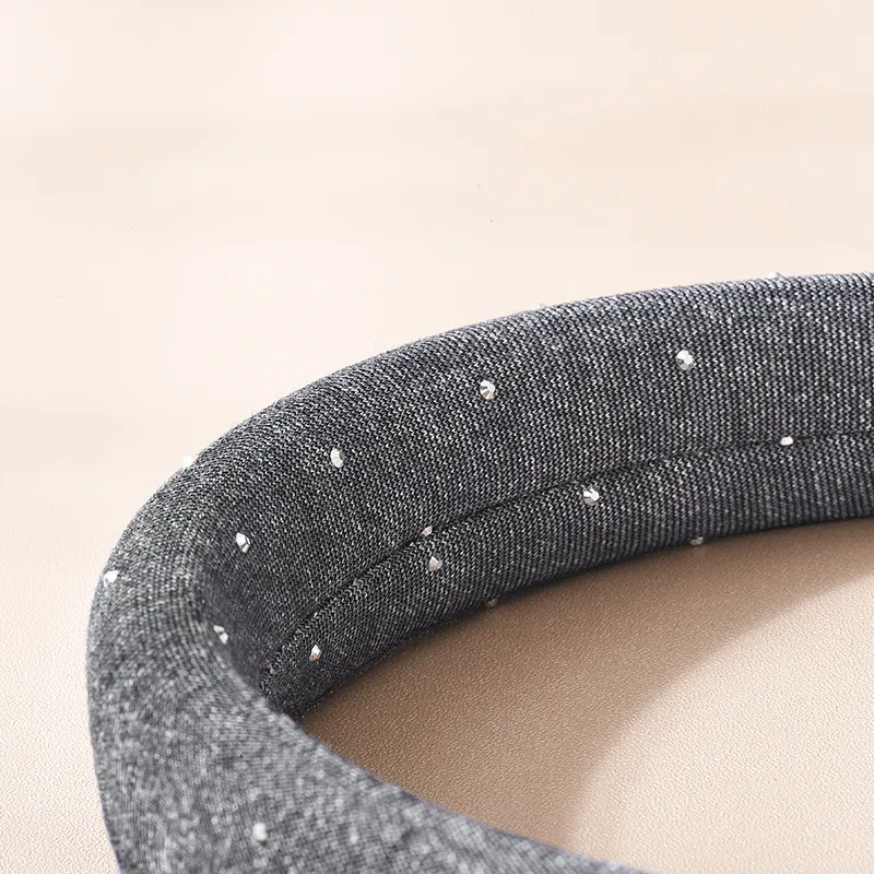 UNABERRY Polyester Faux Crystal Acrylic Bottom Clamp Headbands Women's-2