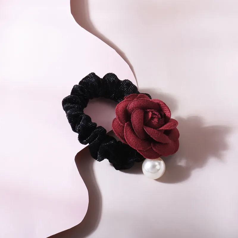 ROYALSASA Felt Velour Hair Tie Women's-3