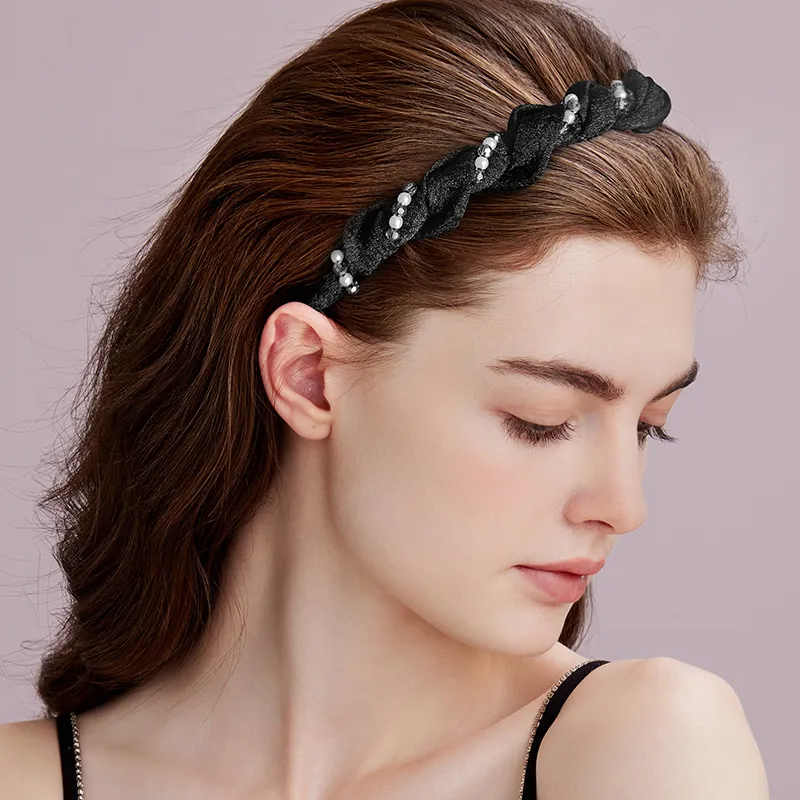 ROYALSASA Silk Chiffon Headbands Women's-4