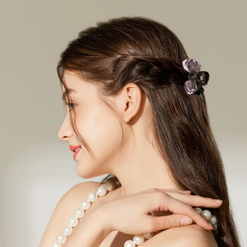 ROYALSASA Faux Crystal Hair Claw Clip Women's-7