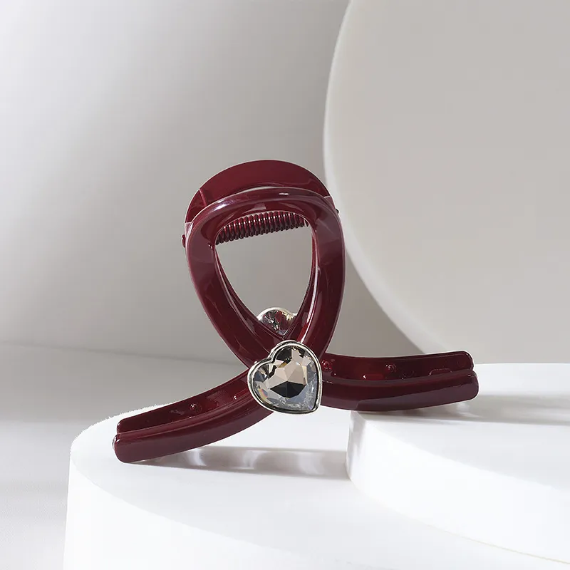 ROYALSASA Acrylic, Faux Crystal Shark Clamp Women's-2