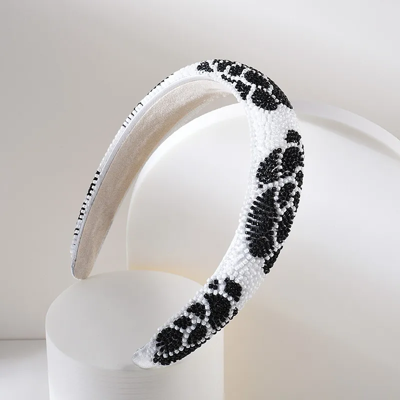 ROYALSASA Acrylic Beads Acrylic Bottom Clamp Headbands Women's-2