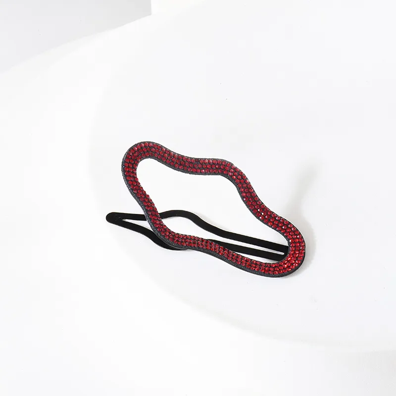 ROYALSASA Alloy, Faux Crystal Edge Clip Women's-1
