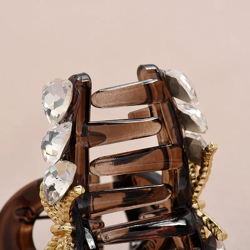 ROYALSASA Acrylic Faux Crystal Hair Claw Clip Women's-4