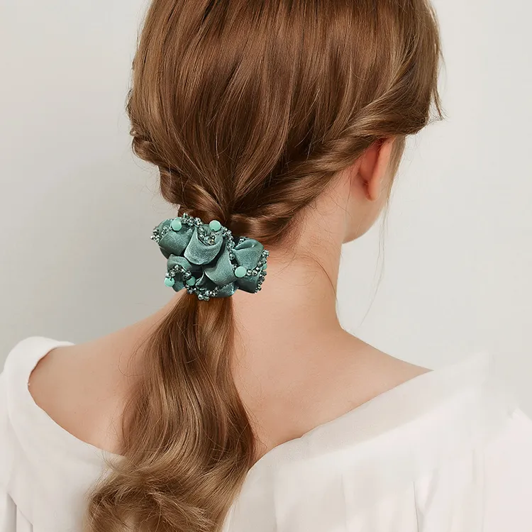 ROYALSASA Fabric Hair Tie Women's-3