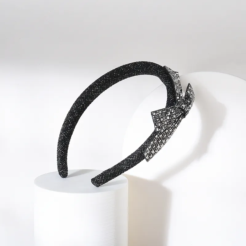 ROYALSASA Cotton Linen Blend, Faux Crystal, Acrylic Headband Headbands Women's-5