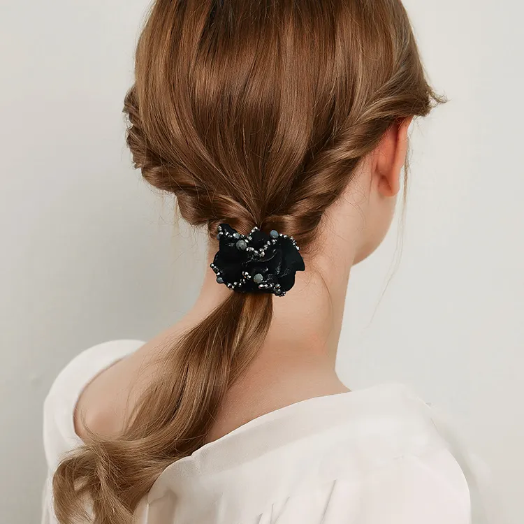 ROYALSASA Fabric Hair Tie Women's-1