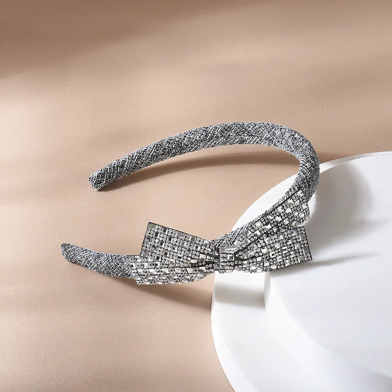 ROYALSASA Cotton Linen Blend, Faux Crystal, Acrylic Headband Headbands Women's-1