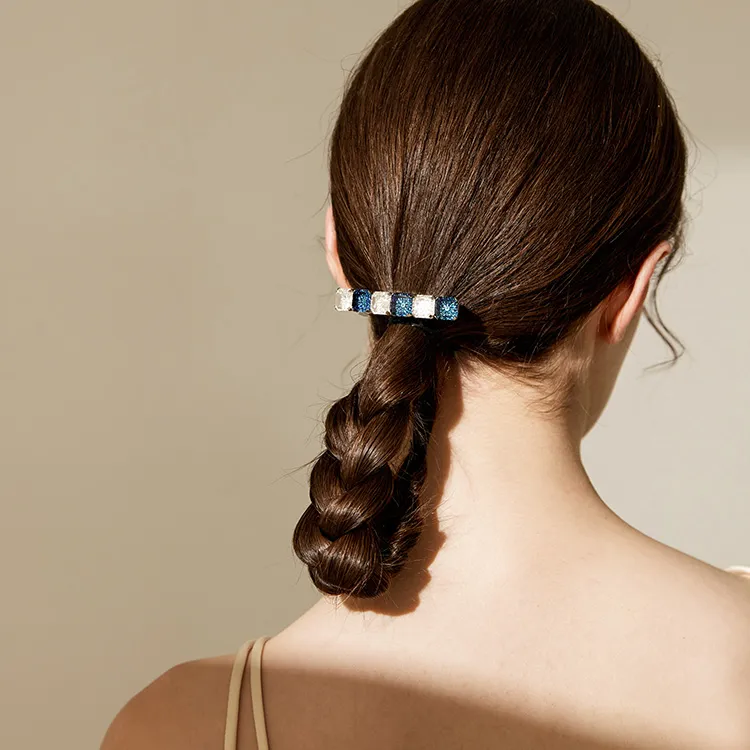 ROYALSASA Alloy, Faux Crystal Hair Clips Women's-1