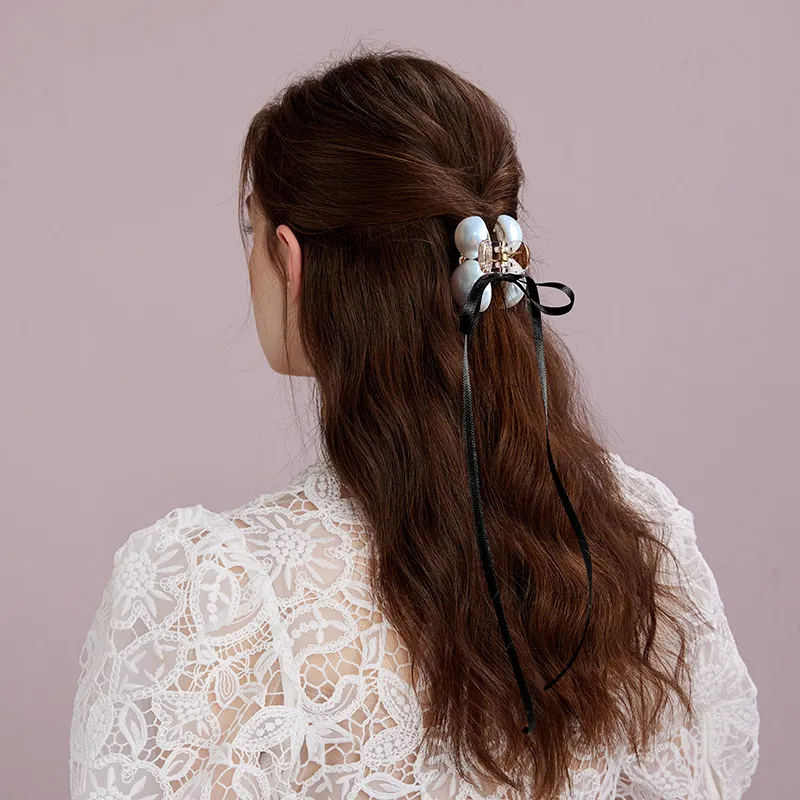 ROYALSASA Acrylic Beads Hair Claw Clip Women's-1