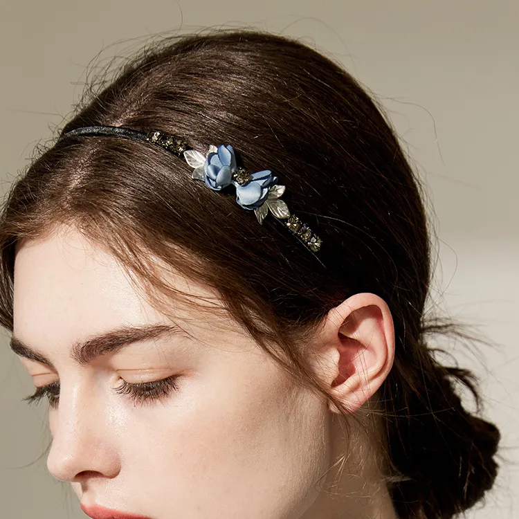 ROYALSASA Artificial Crystal Headbands Women's-1