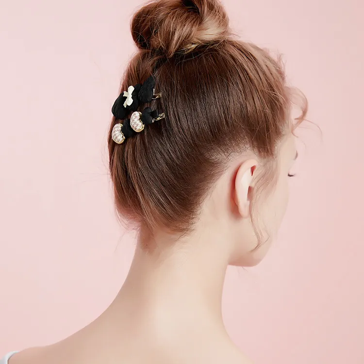 ROYALSASA Fabric, Alloy Hair Clips Women's-1