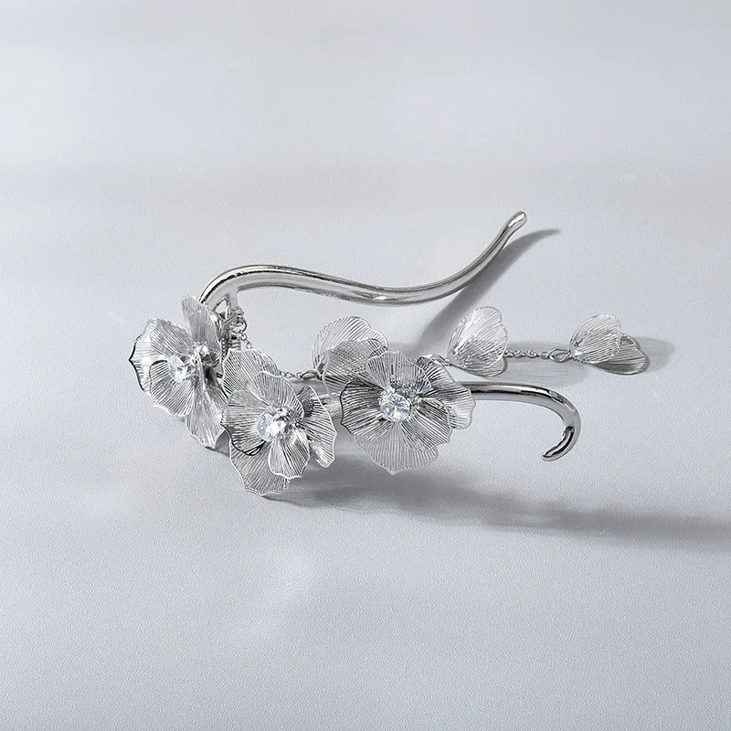 ROYALSASA Alloy, Faux Crystal Twist Clip Women's-2