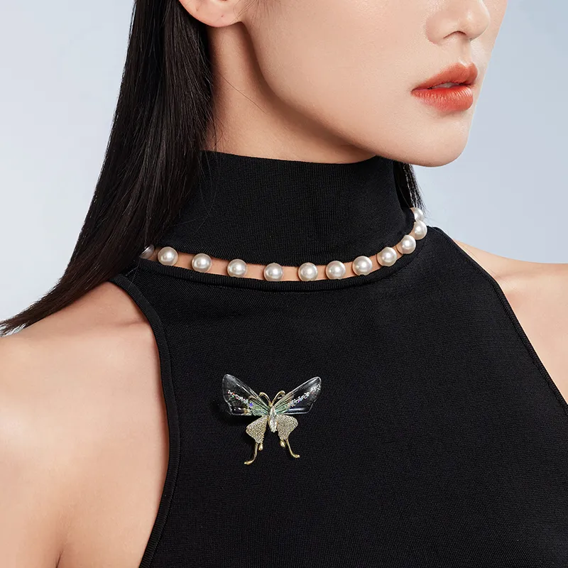 ROYALSASA Alloy Faux Crystal Brooches Women's-2