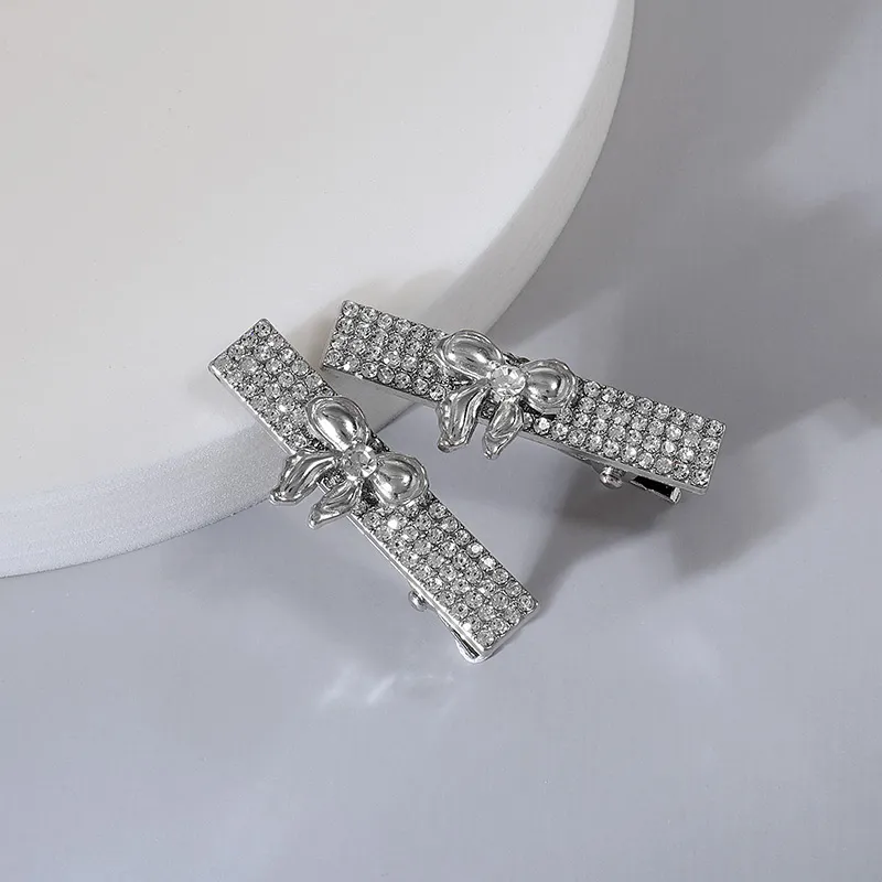 ROYALSASA Alloy Faux Crystal Edge Clip Women's-8