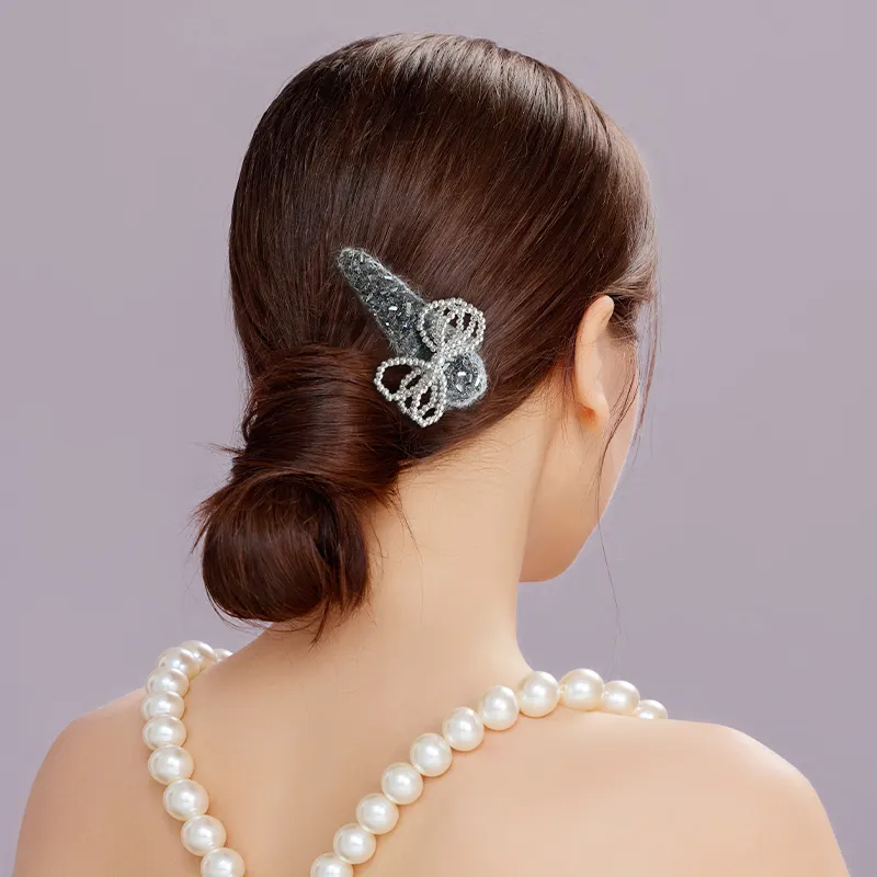 ROYALSASA Faux Pearl Edge Clip Women's-1